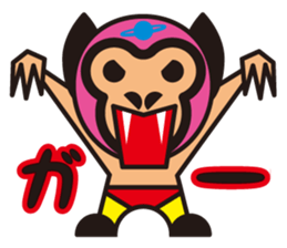 Mask alien wrestler sticker #6540913