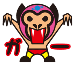 Mask alien wrestler sticker #6540913