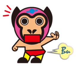 Mask alien wrestler sticker #6540922