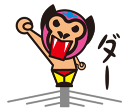 Mask alien wrestler sticker #6540929