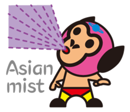 Mask alien wrestler sticker #6540931