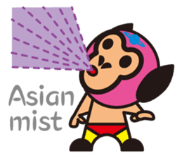 Mask alien wrestler sticker #6540931