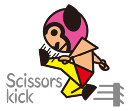 Mask alien wrestler sticker #6540937