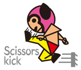 Mask alien wrestler sticker #6540937