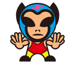 Mask alien wrestler sticker #6540938