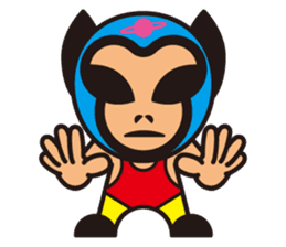 Mask alien wrestler sticker #6540938