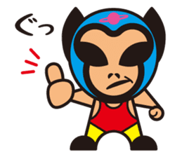 Mask alien wrestler sticker #6540943