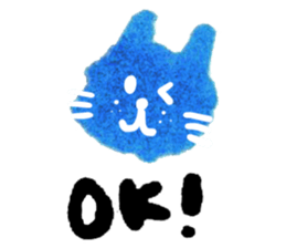 The blue cat which is one's own pace sticker #6541797