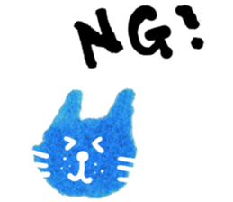 The blue cat which is one's own pace sticker #6541798