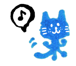 The blue cat which is one's own pace sticker #6541821
