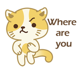 Naughty kitten(little cat_English) sticker #6543070