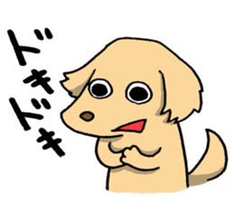 Dog with a heart like glass sticker #6543710