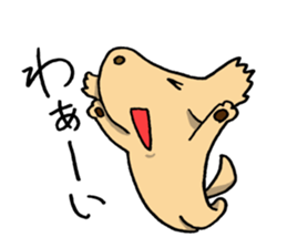 Dog with a heart like glass sticker #6543712