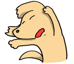 Dog with a heart like glass sticker #6543714