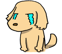 Dog with a heart like glass sticker #6543716