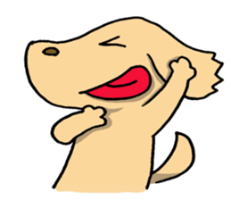 Dog with a heart like glass sticker #6543718