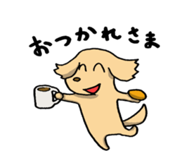 Dog with a heart like glass sticker #6543722