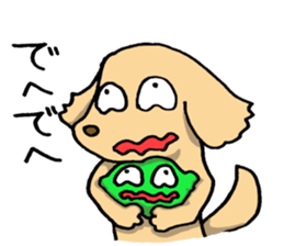 Dog with a heart like glass sticker #6543735