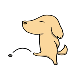 Dog with a heart like glass sticker #6543738