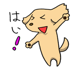 Dog with a heart like glass sticker #6543742