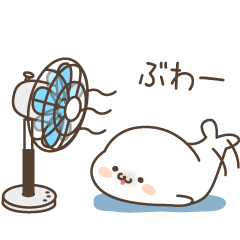 Sticker of a cute seal summer