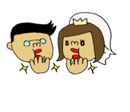 husband and wife Sticker. sticker #6545063