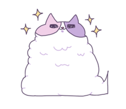 Cotton Candy Calico Cat sticker #6547875
