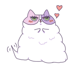 Cotton Candy Calico Cat sticker #6547885