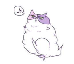 Cotton Candy Calico Cat sticker #6547887