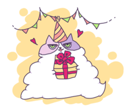 Cotton Candy Calico Cat sticker #6547890