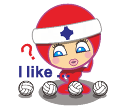 Volleyball people sticker #6548054