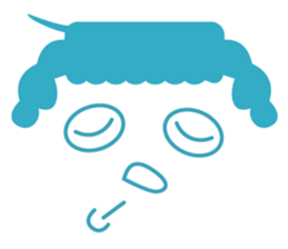 talk hair sticker #6548431