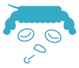 talk hair sticker #6548431