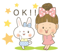 Let's talk a ribbon-cyan<English> sticker #6548465