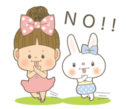 Let's talk a ribbon-cyan<English> sticker #6548466