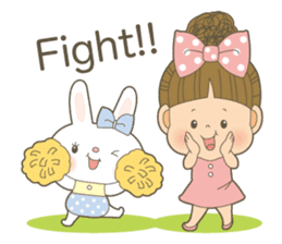 Let's talk a ribbon-cyan<English> sticker #6548467