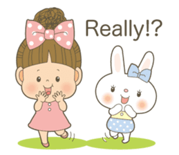 Let's talk a ribbon-cyan<English> sticker #6548469