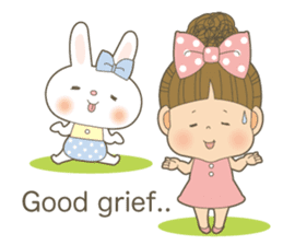 Let's talk a ribbon-cyan<English> sticker #6548470