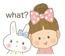 Let's talk a ribbon-cyan<English> sticker #6548471