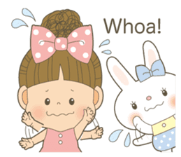 Let's talk a ribbon-cyan<English> sticker #6548473