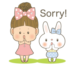 Let's talk a ribbon-cyan<English> sticker #6548476