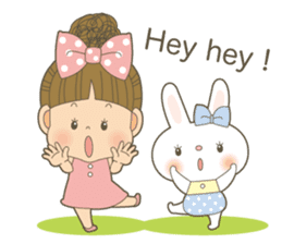 Let's talk a ribbon-cyan<English> sticker #6548482