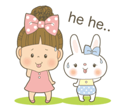 Let's talk a ribbon-cyan<English> sticker #6548483