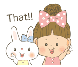 Let's talk a ribbon-cyan<English> sticker #6548493