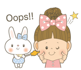 Let's talk a ribbon-cyan<English> sticker #6548498