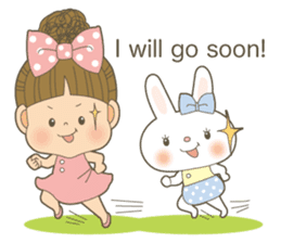 Let's talk a ribbon-cyan<English> sticker #6548500