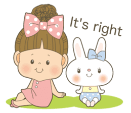 Let's talk a ribbon-cyan<English> sticker #6548502