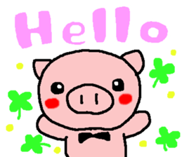 pretty tie pig sticker #6549028