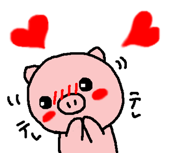 pretty tie pig sticker #6549032