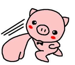 pretty tie pig sticker #6549038